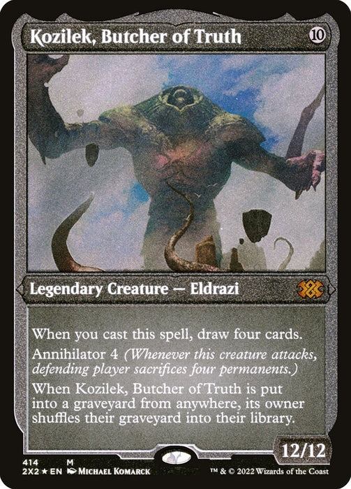 Kozilek, Butcher of Truth - Etched - Inverted - Legendary - Etched (Foil)