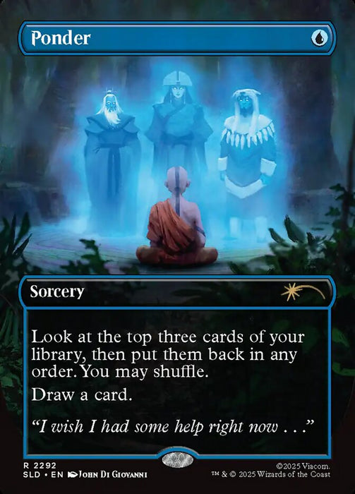 Ponder - Borderless - Full Art - Inverted (Foil)