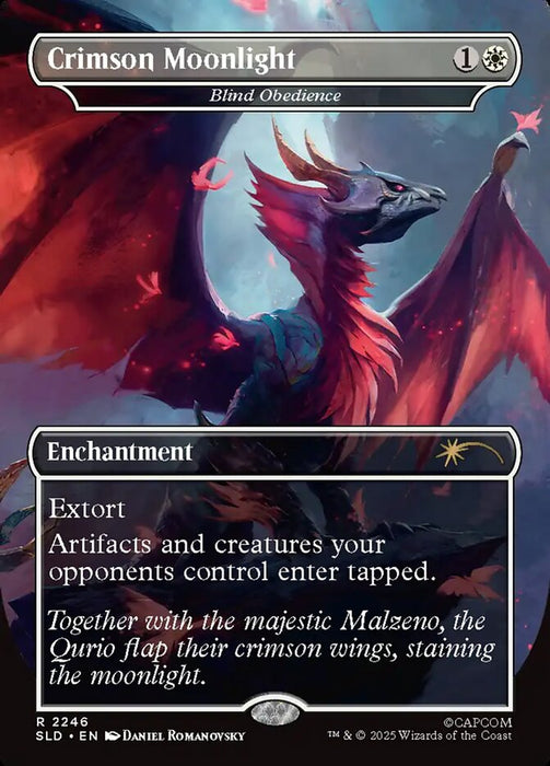 Crimson Moonlight - Blind Obedience - Borderless - Full Art - Inverted