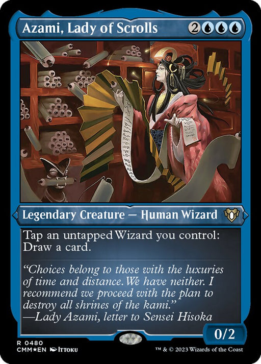 Azami, Lady of Scrolls - Etched - Inverted - Legendary - Etched (Foil)