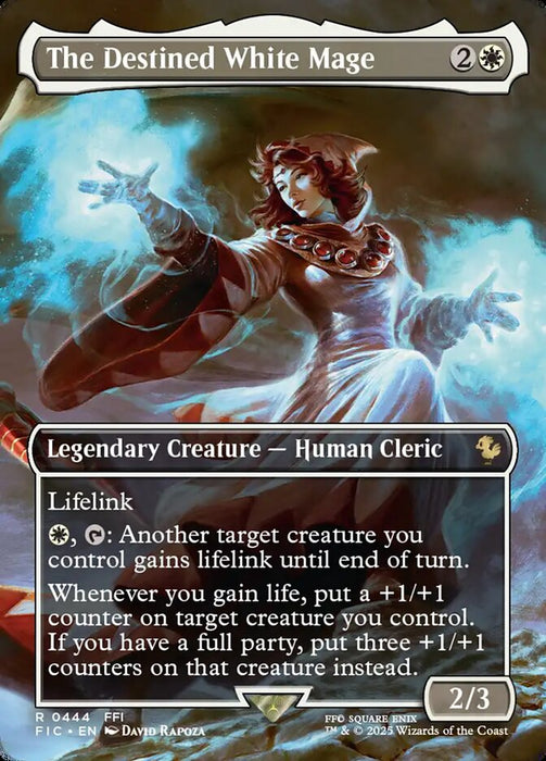 The Destined White Mage - Borderless - Full Art - Inverted - Legendary