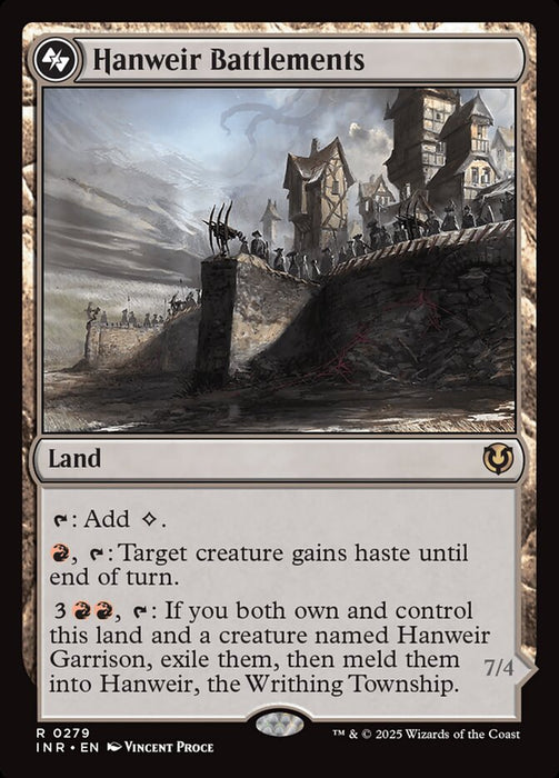 Hanweir Battlements // Hanweir, the Writhing Township (Foil)