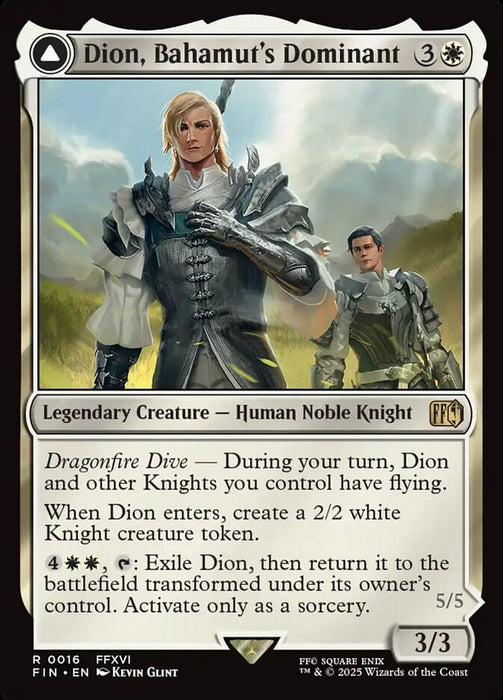 Dion, Bahamut's Dominant // Bahamut, Warden of Light - Enchantment - Legendary