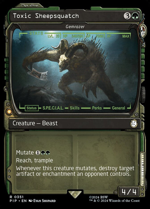 Toxic Sheepsquatch - Gemrazer - Inverted - Showcase