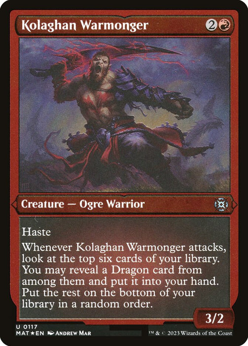 Kolaghan Warmonger - Etched - Inverted - Etched (Foil)