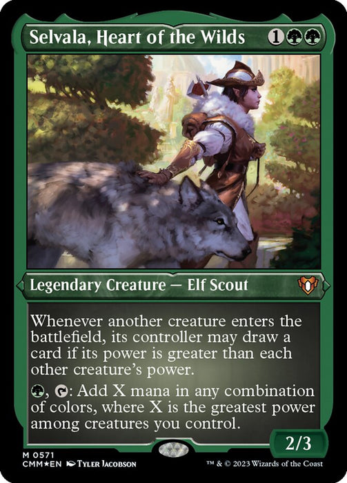 Selvala, Heart of the Wilds - Etched - Inverted - Legendary - Etched (Foil)