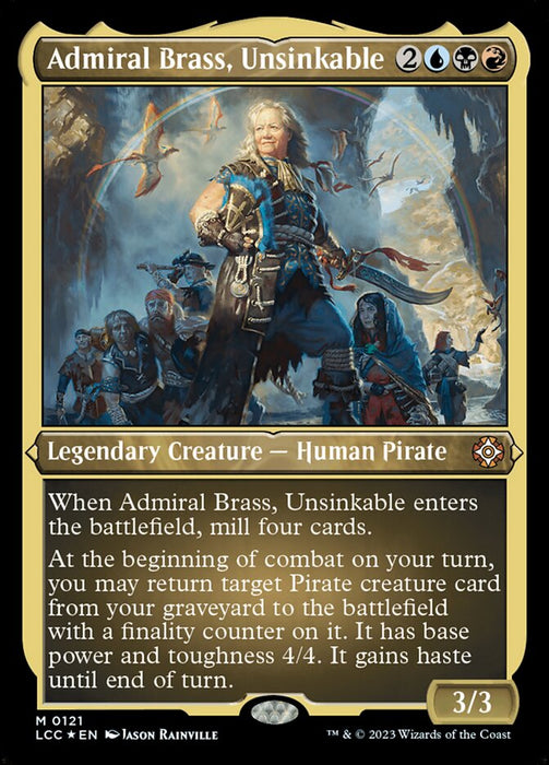 Admiral Brass, Unsinkable - Etched - Inverted - Legendary - Etched (Foil)