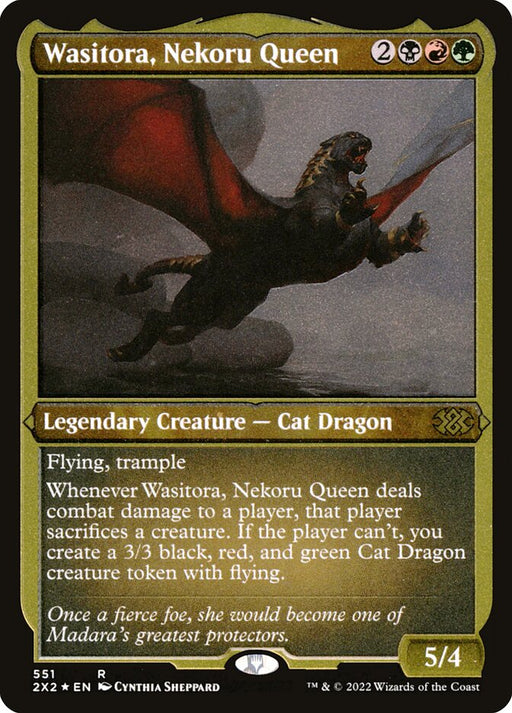 Wasitora, Nekoru Queen - Etched - Inverted - Legendary - Etched (Foil)