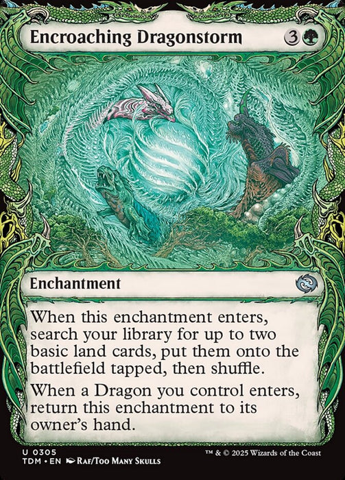 Encroaching Dragonstorm - Showcase - Enchantment (Foil)