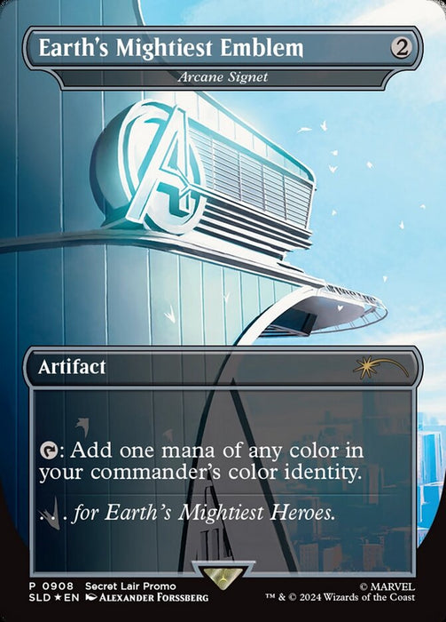 Earth's Mightiest Emblem - Arcane Signet - Borderless - Full Art - Inverted (Foil)