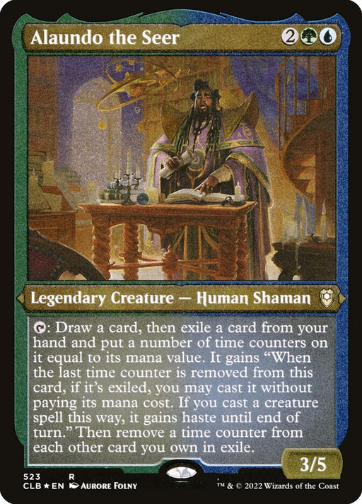 Alaundo the Seer - Etched - Inverted - Legendary - Etched (Foil)