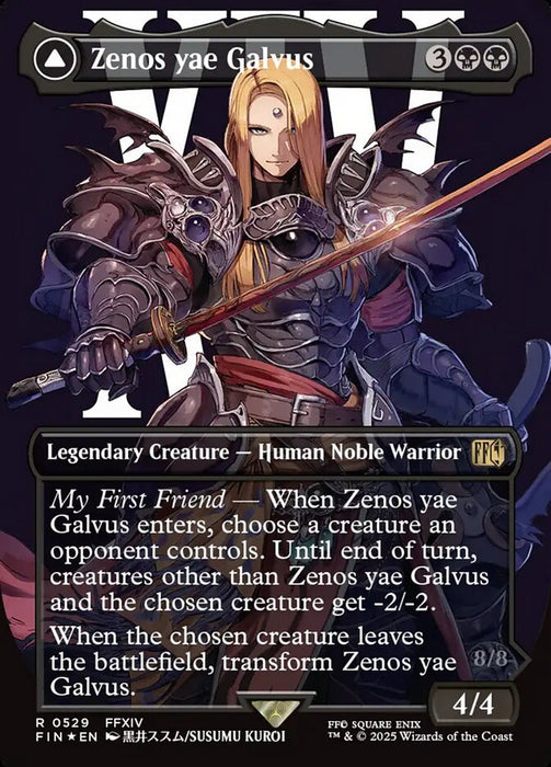 Zenos yae Galvus // Shinryu, Transcendent Rival - Borderless - Full Art - Inverted - Legendary - Surge Foil (Foil)