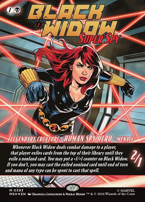 Black Widow, Super Spy - Borderless - Legendary (Foil)