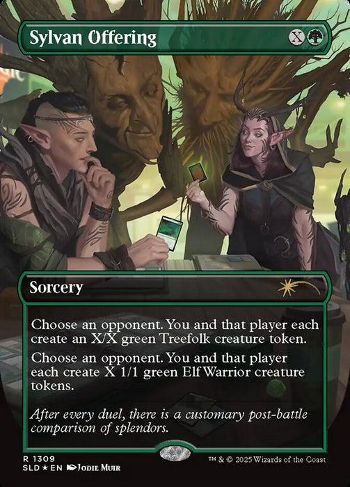 Sylvan Offering - Borderless - Full Art - Inverted (Foil)