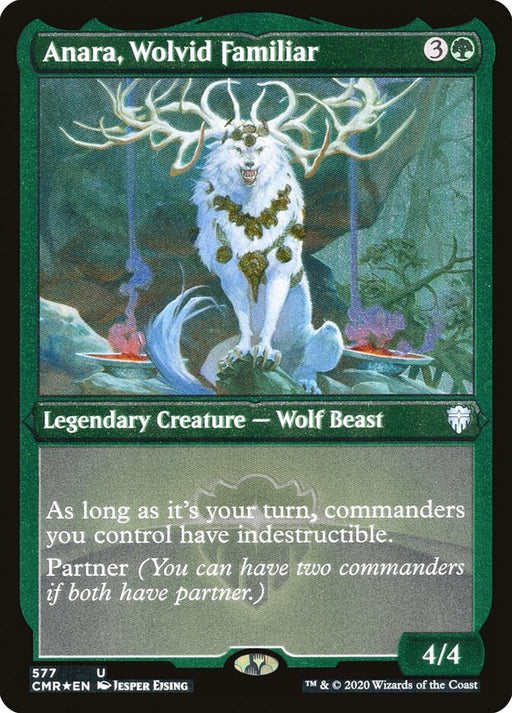 Anara, Wolvid Familiar - Etched - Inverted - Legendary - Etched (Foil)