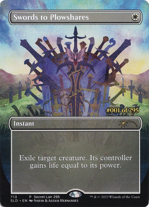 Swords to Plowshares - Borderless - Full Art - Inverted