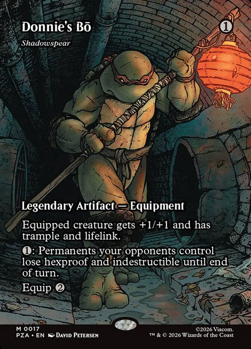 Donnie's Bō - Shadowspear - Borderless - Full Art - Inverted - Legendary