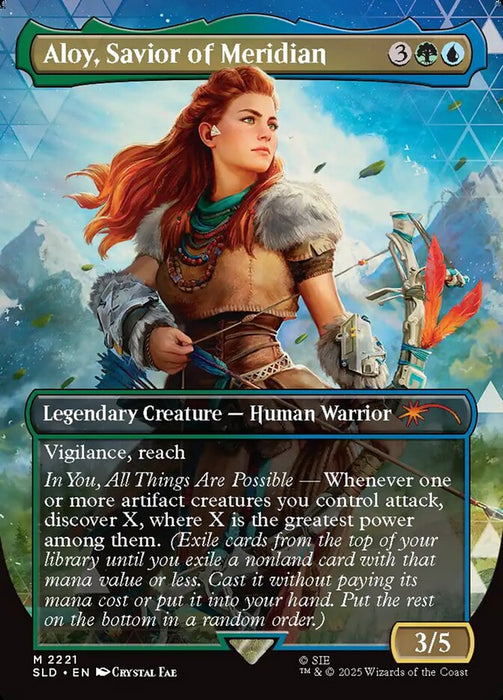 Aloy, Savior of Meridian - Borderless - Full Art - Inverted - Legendary (Foil)