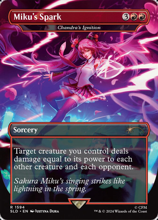 Miku's Spark - Chandra's Ignition - Borderless - Full Art - Inverted