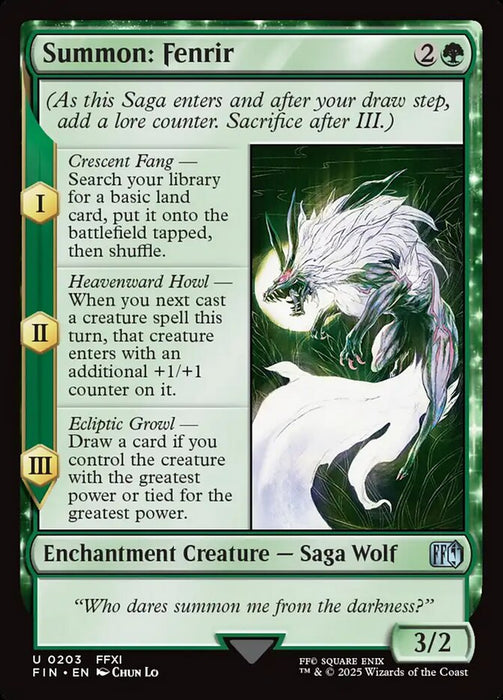 Summon: Fenrir - Enchantment