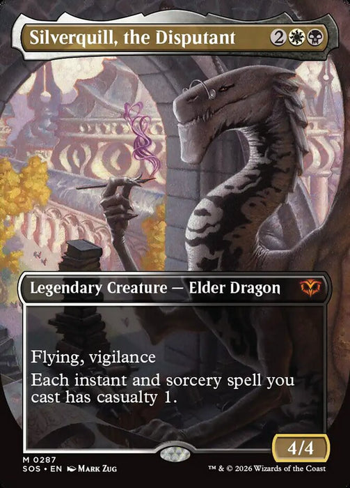 Silverquill, the Disputant - Borderless - Full Art - Inverted - Legendary (Foil)