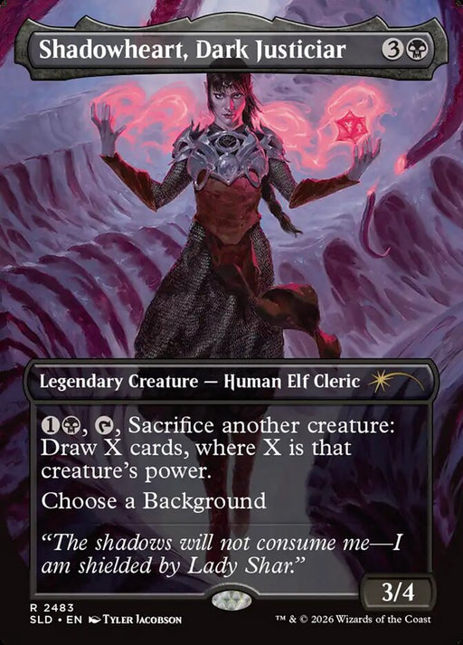 Shadowheart, Dark Justiciar - Borderless - Full Art - Inverted - Legendary