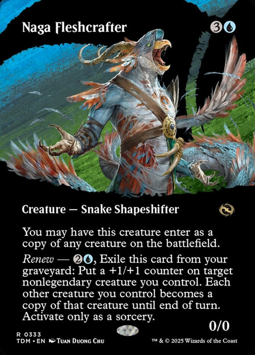 Naga Fleshcrafter - Borderless - Showcase - Inverted (Foil)