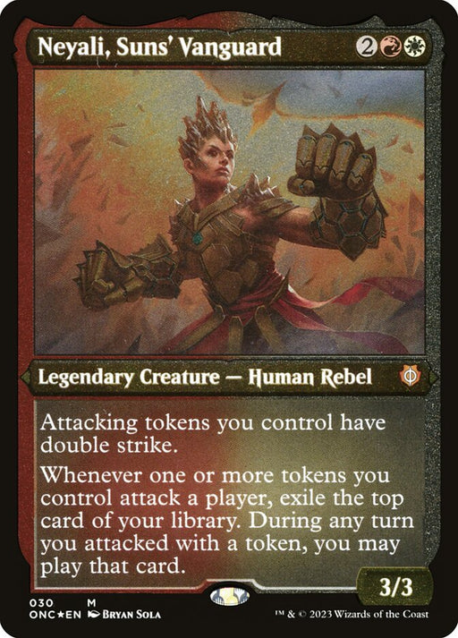 Neyali, Suns' Vanguard - Etched - Inverted - Legendary - Etched (Foil)