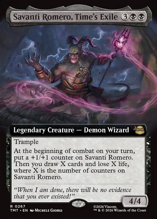 Savanti Romero, Time's Exile - Extended Art - Legendary (Foil)