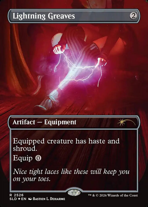 Lightning Greaves - Borderless - Inverted (Foil)