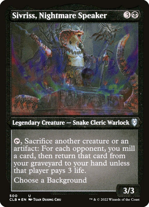 Sivriss, Nightmare Speaker - Etched - Inverted - Legendary - Etched (Foil)