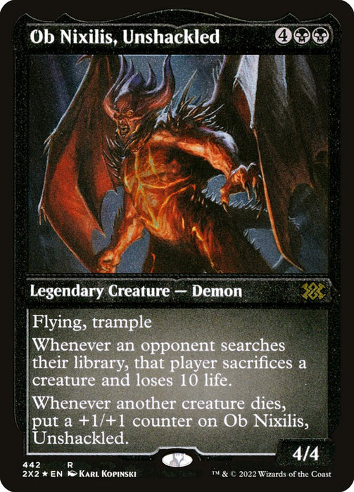 Ob Nixilis, Unshackled - Etched - Inverted - Legendary - Etched (Foil)