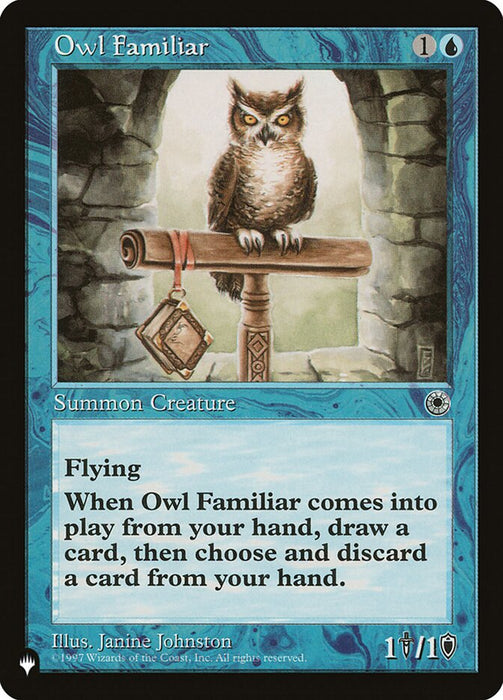 Owl Familiar - Retro Frame