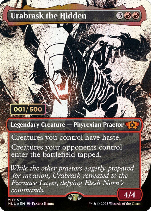 Urabrask the Hidden - Borderless - Full Art - Inverted - Legendary - Showcase (Foil)