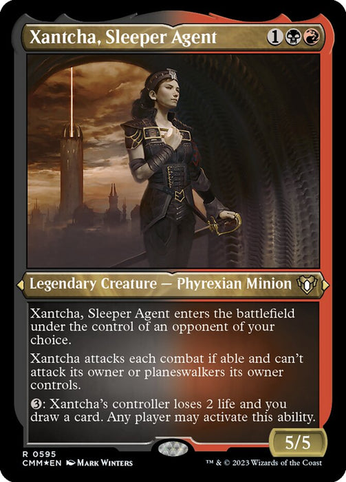 Xantcha, Sleeper Agent - Etched - Inverted - Legendary - Etched (Foil)
