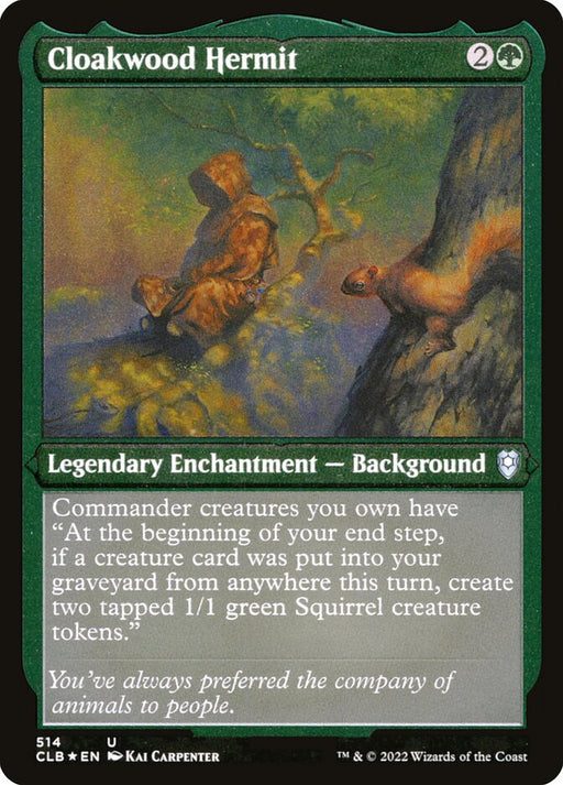 Cloakwood Hermit - Etched - Inverted - Legendary - Etched (Foil)