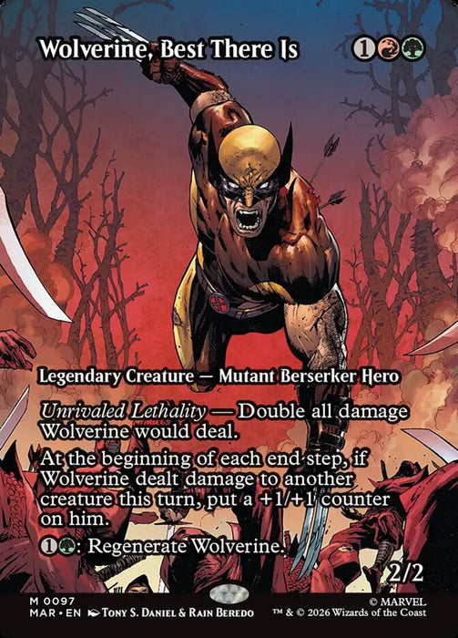 Wolverine, Best There Is - Borderless - Full Art - Inverted - Legendary (Foil)