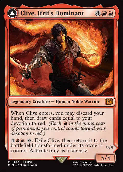 Clive, Ifrit's Dominant // Ifrit, Warden of Inferno - Enchantment - Legendary (Foil)