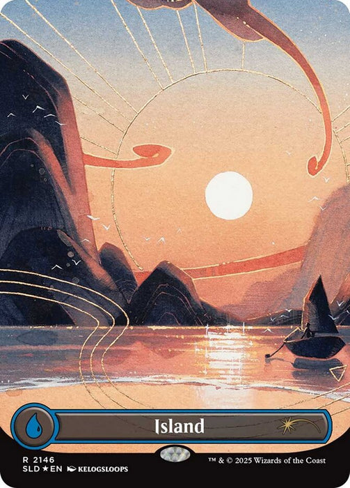 Island - Borderless - Full Art - Inverted (Foil)