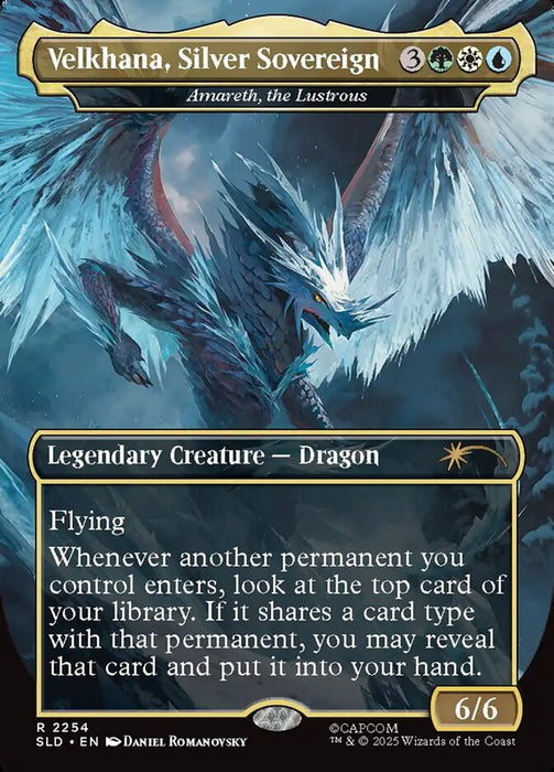 Velkhana, Silver Sovereign - Amareth, the Lustrous - Borderless - Full Art - Inverted - Legendary (Foil)