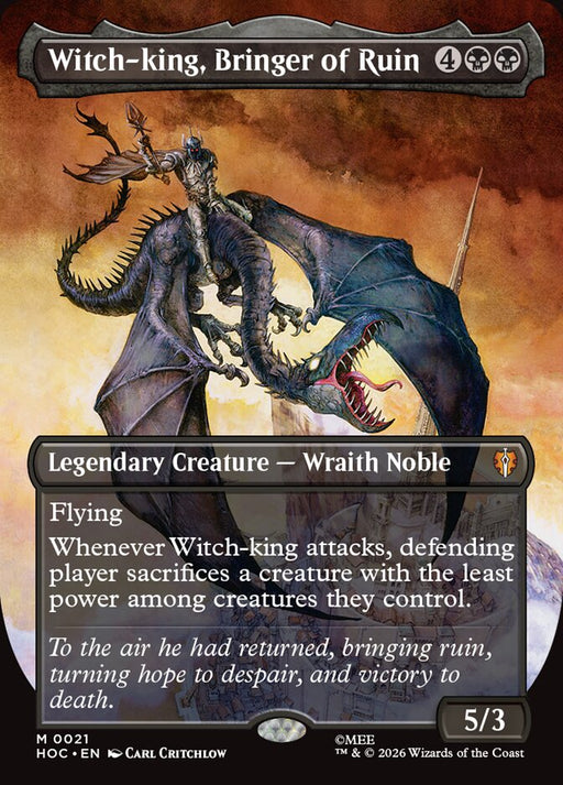 Witch-king, Bringer of Ruin - Borderless (Foil)