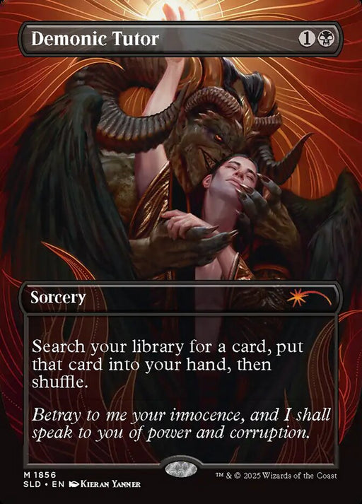 Demonic Tutor - Borderless - Full Art - Inverted