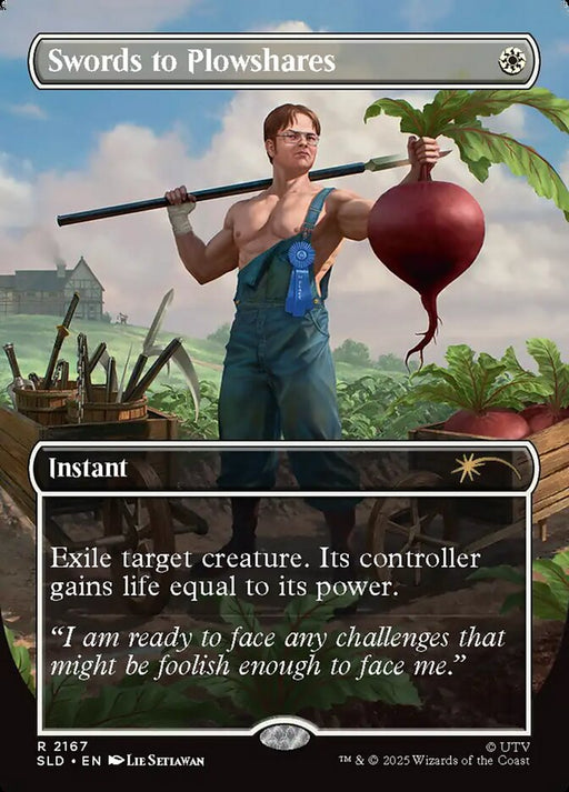 Swords to Plowshares - Borderless - Full Art - Inverted