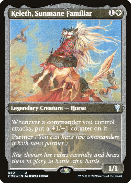 Keleth, Sunmane Familiar - Etched - Inverted - Legendary - Etched (Foil)