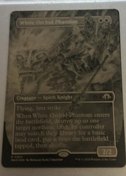 White Orchid Phantom - Borderless - Inverted (Foil)
