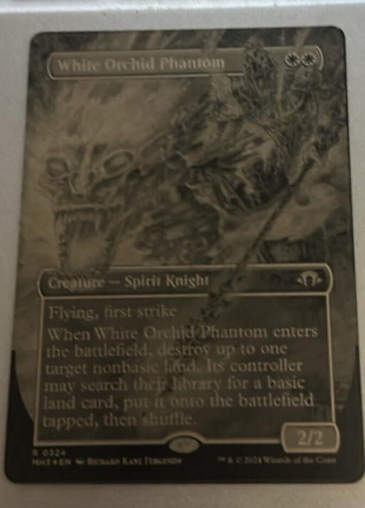 White Orchid Phantom - Borderless - Inverted (Foil)