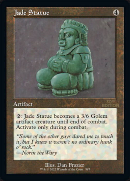 Jade Statue - Retro Frame