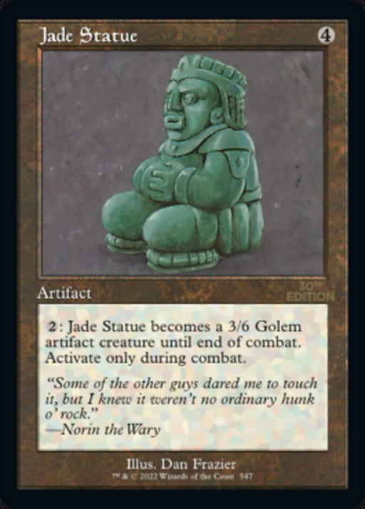 Jade Statue - Retro Frame