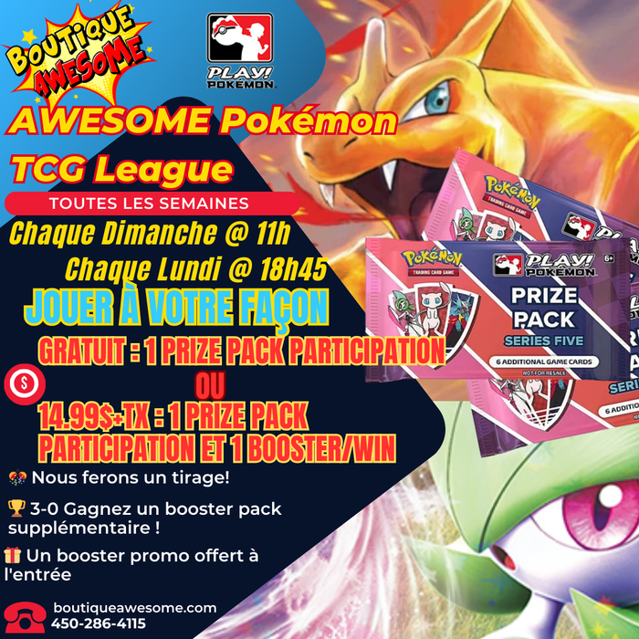 Awesome Pokemon TCG League Weekly Play Gratuit! - Dimanches à 11h
