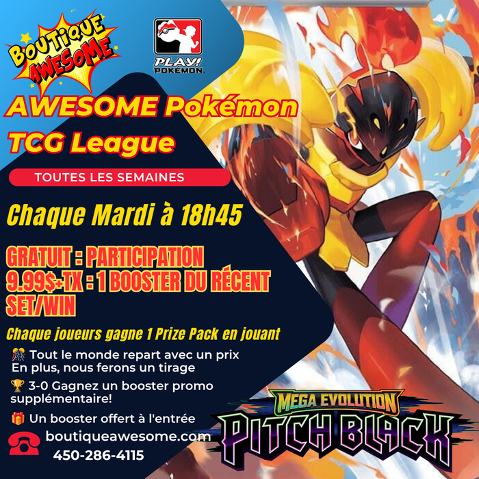 Awesome Pokemon TCG League Weekly Play - Gratuit! - Mardis à 18h45